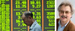 Die Börse in China ist ein Ort mit zentraler Bedeutung für Spekulanten. »Sollte sie aber nicht sein«, findet Publik-Forum-Chefredakteur Wolfgang Kessler (rechts). (Foto: pa/Shan He)