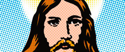 Auf radikale Weise oberflächlich: Jesus als Pop Art (Bild: pa/dieKLEINERT.de/Norbert Gersten)